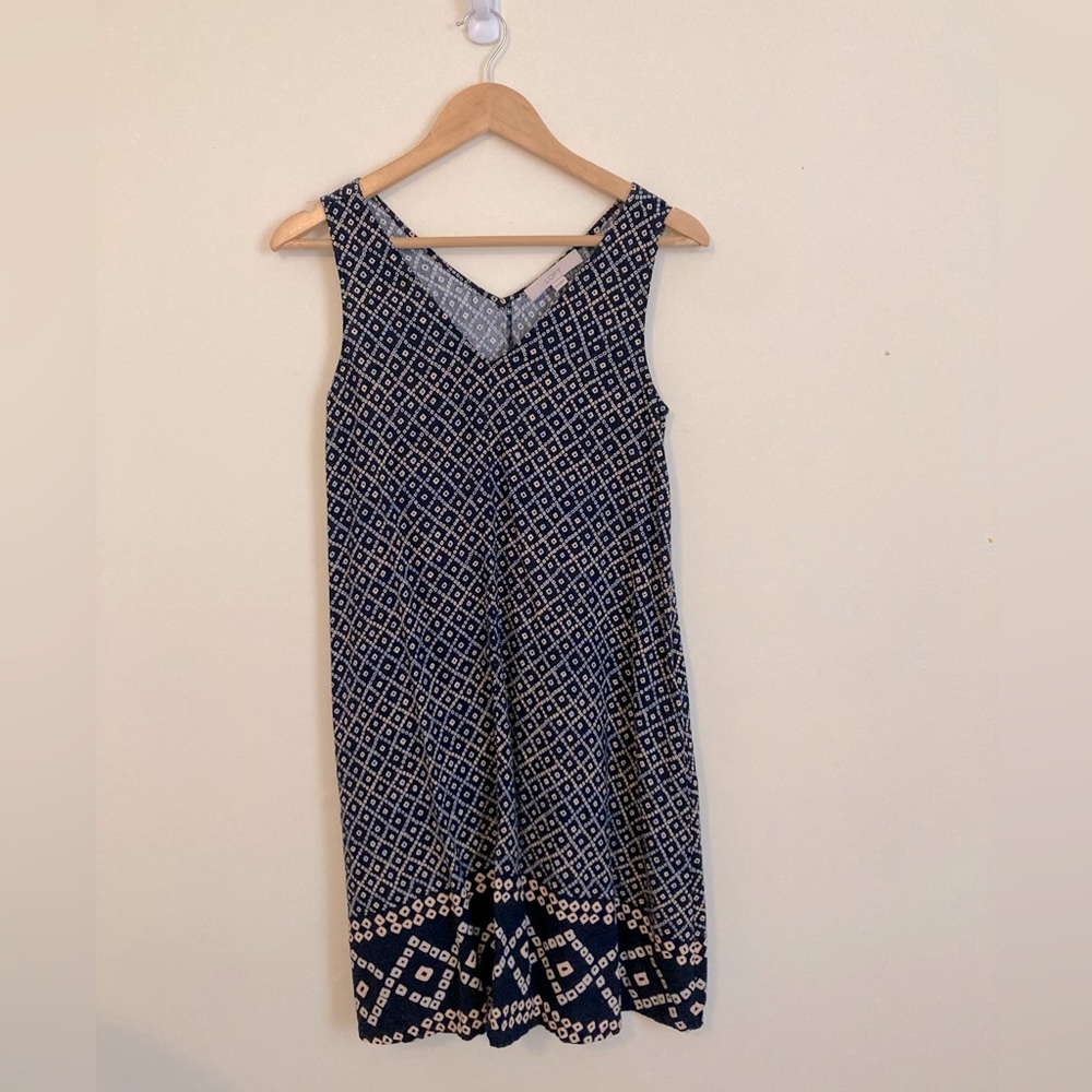 Loft Patterned Linen Blend Dress
